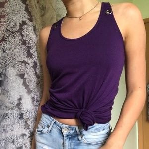Long purple tank